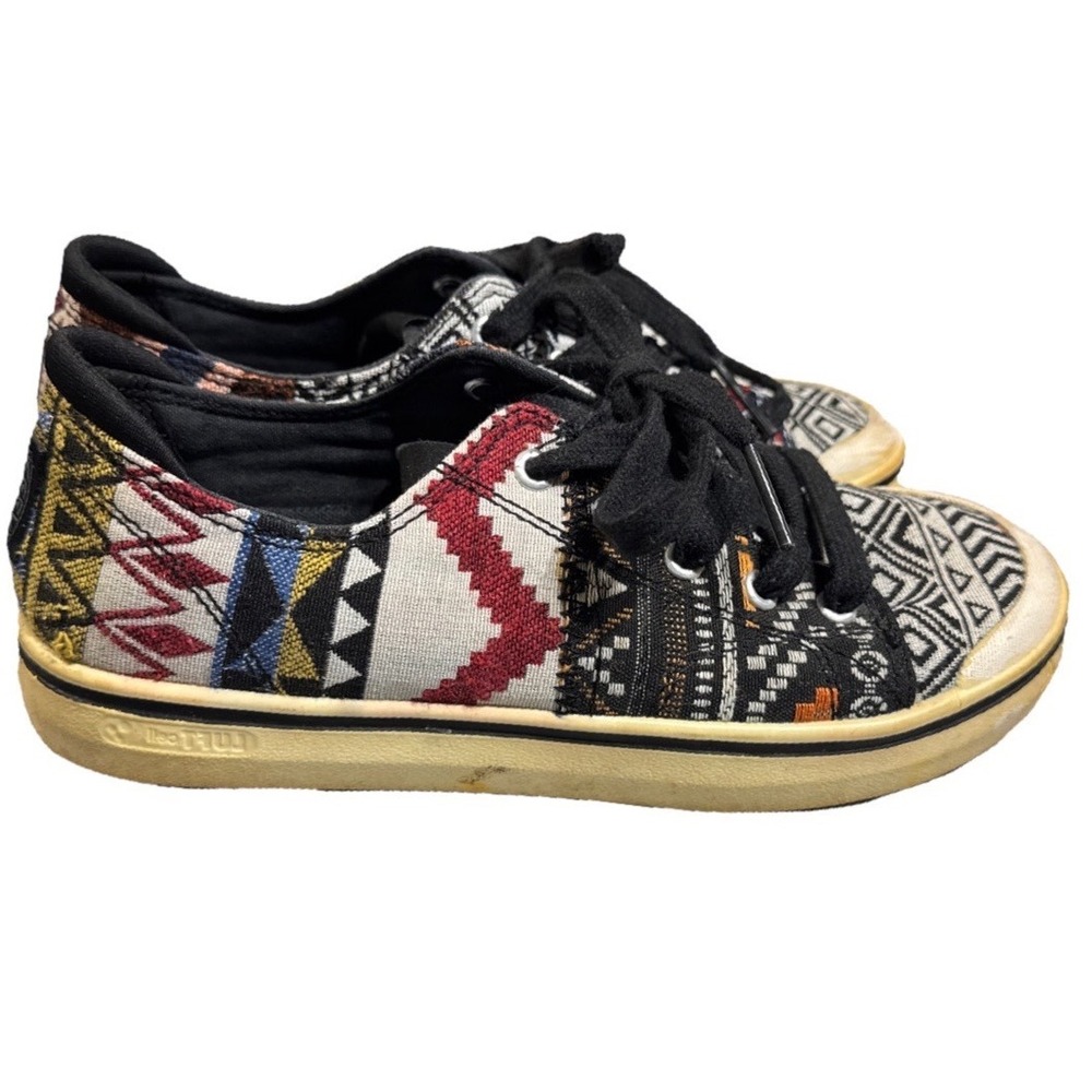 Keen Sneakers Elsa IV Southwestern Aztec Canvas Lace Up #1023158 Womens Size 7.5